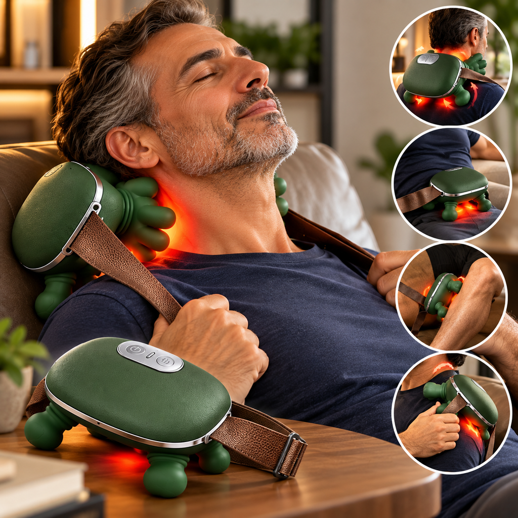 RelaxPro 4D™ – Massajador Profissional para Pescoço, Costas e Ombros